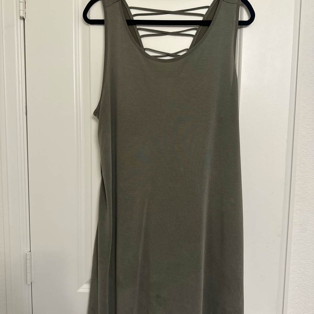 Charming Charlie Olive Green Midi Dress